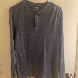 Apt. 9 Men's Blue Long Sleeve Shirt
